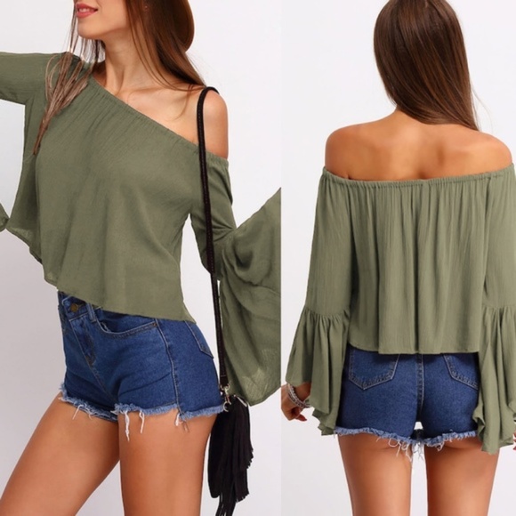 BLUE BELLS Boho Off-Shoulder Top--LAST ONE - Picture 2 of 2